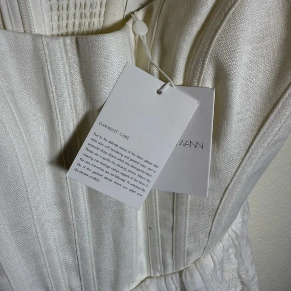 ZIMMERMANN Alight Corset White Mini Dress